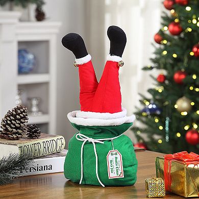 Mr. Christmas 15" Mini Animated Christmas Kickers In Bag Santa Floor Decor