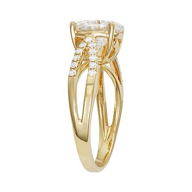 Charles & Colvard 14k Gold 2 9/10 Carat T.W. Lab-Created Moissanite Engagement Ring