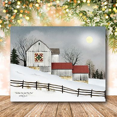 COURTSIDE MARKET Quilted Barn Canvas Wall Art