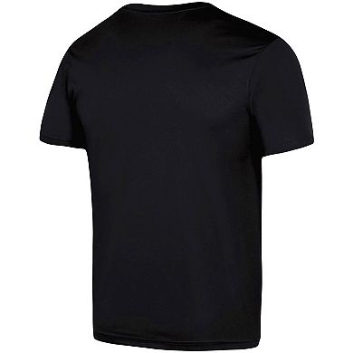 Men's Under Armour Black Utah Utes School Logo Performance Cotton T-Shirt