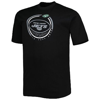 Men's Fanatics Branded Black New York Jets Big & Tall Color Pop T-Shirt