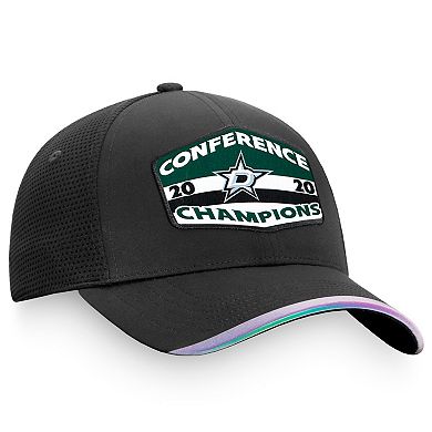 Men's Fanatics Branded Black Dallas Stars 2020 Western Conference Champions Locker Room Adjustable Hat