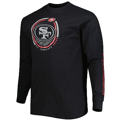 Men's Fanatics Branded Black San Francisco 49ers Big & Tall Color Pop Long Sleeve T-Shirt