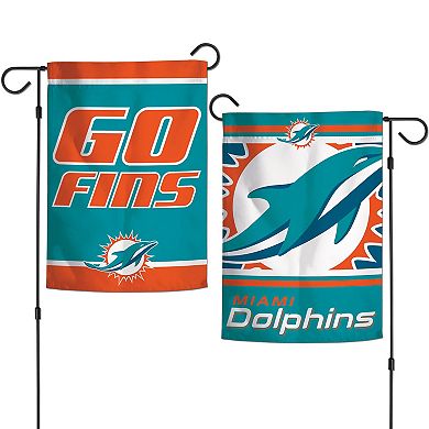 WinCraft Miami Dolphins Team 2-Sided 12'' x 18'' Garden Flag