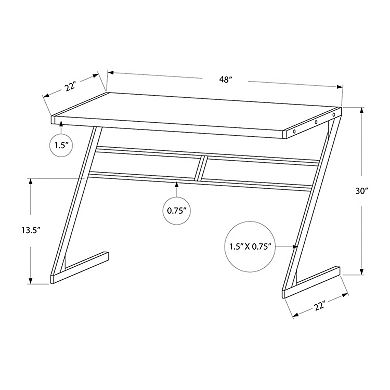 Monarch Z-Shape Computer Desk