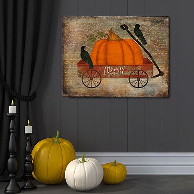 Courtside Market Fall Wagon Pumpkin Patch Canvas Wall Art