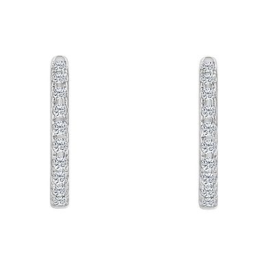 Celebration Gems 14k Gold 1/5 Carat T.W. Diamond Hoop Earrings