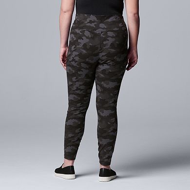 Plus Size Simply Vera Vera Wang High Rise Live-In Camo Leggings