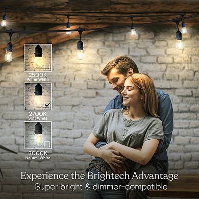 Brightech Ambience Pro Plug-in 7-light 24 Ft. Indoor/outdoor Led 2w 2700k Soft White String Light