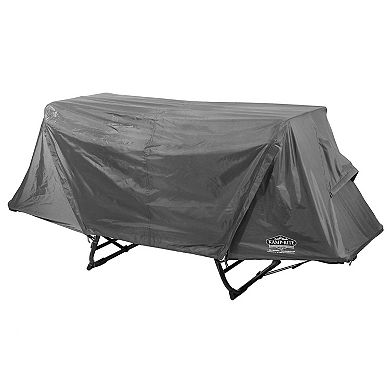 Kamp-rite Original Quick Setup 1 Person Elevated Cot, Lounge Chair, & Tent, Gray