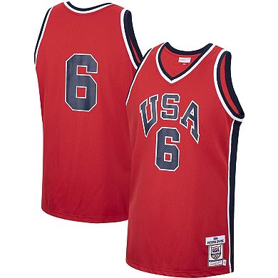 Men's Mitchell & Ness Patrick Ewing Red USA Basketball Authentic 1984 Jersey