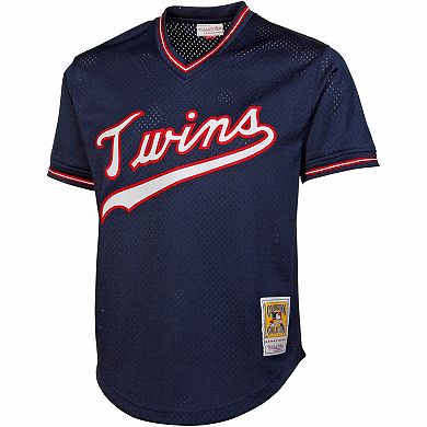 Men's Mitchell & Ness Kirby Puckett Navy Minnesota Twins 1985 Authentic Cooperstown Collection Mesh Batting Practice Jersey