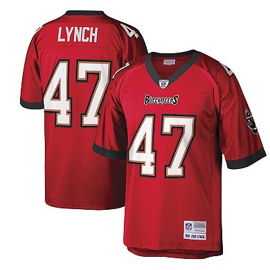 Men's Mitchell & Ness John Lynch Red Tampa Bay Buccaneers Legacy Replica Jersey