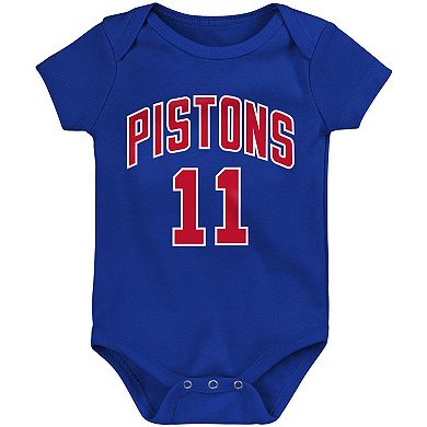 Infant Mitchell & Ness Isiah Thomas Blue Detroit Pistons Hardwood Classics Name & Number Bodysuit