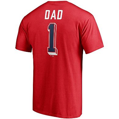 Men's Fanatics Branded Red Boston Red Sox Number One Dad Team T-Shirt