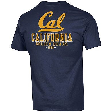 Men's Champion Navy Cal Bears Stack 2-Hit T-Shirt