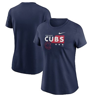 Women's Nike Navy Chicago Cubs Americana T-Shirt