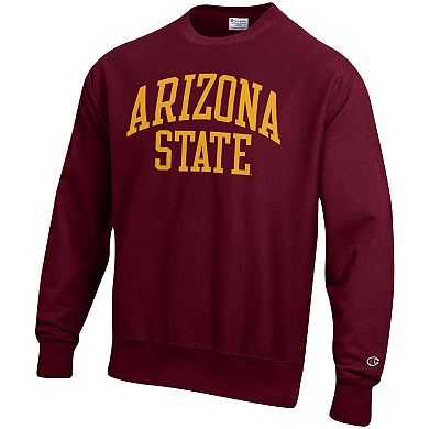 Men's Champion Maroon Arizona State Sun Devils Arch Reverse Weave Pullover Sweatshirt