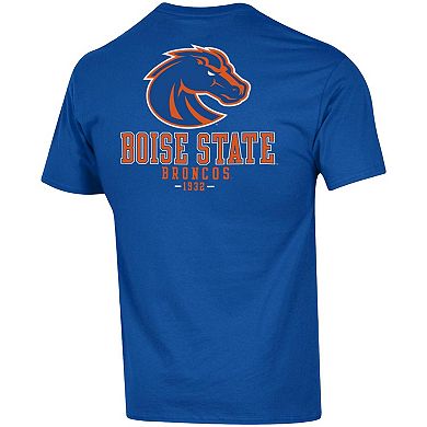 Men's Champion Royal Boise State Broncos Stack 2-Hit T-Shirt
