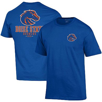 Men's Champion Royal Boise State Broncos Stack 2-Hit T-Shirt