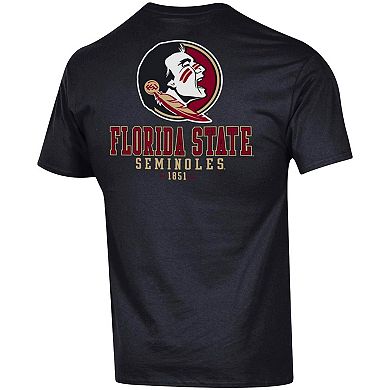 Men's Champion Black Florida State Seminoles Stack 2-Hit T-Shirt