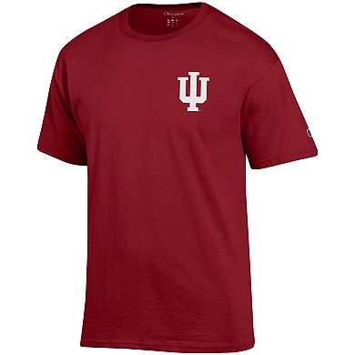 Men's Champion Crimson Indiana Hoosiers Stack 2-Hit T-Shirt