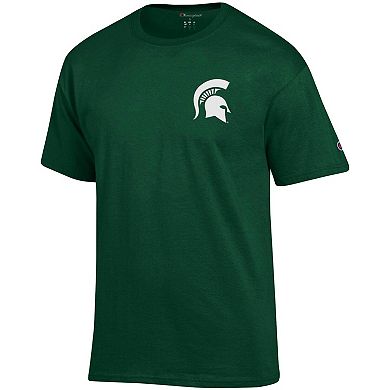Men's Champion Green Michigan State Spartans Stack 2-Hit T-Shirt