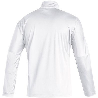 Men's adidas White Texas A&M Aggies 2021 Sideline Primeblue Quarter-Zip Jacket