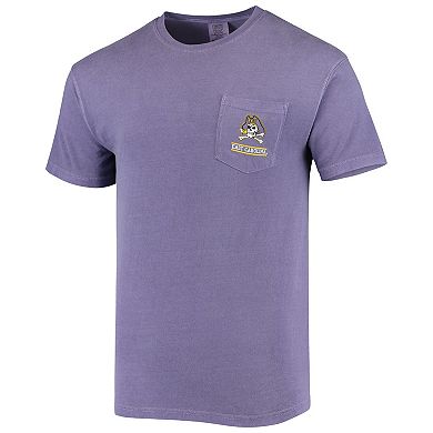 Men's Purple ECU Pirates Circle Campus Scene T-Shirt
