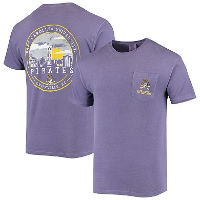 Men's Purple ECU Pirates Circle Campus Scene T-Shirt