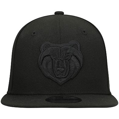 Men's New Era Memphis Grizzlies Black On Black 9FIFTY Snapback Hat