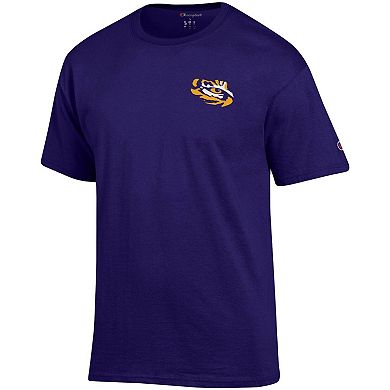Men's Champion Purple LSU Tigers Stack 2-Hit T-Shirt