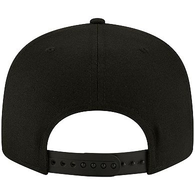 Men's New Era LA Clippers Black On Black 9FIFTY Snapback Hat