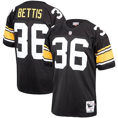 Men's Mitchell & Ness Jerome Bettis Black Pittsburgh Steelers 1996 Authentic Throwback Retired Player Jersey