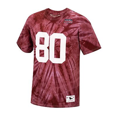 Men's Mitchell & Ness Jerry Rice Scarlet San Francisco 49ers Tie-Dye Super Bowl XXIII Retired Player Name & Number T-Shirt