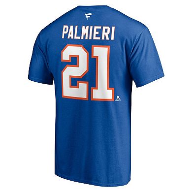 Men's Fanatics Branded Kyle Palmieri Royal New York Islanders Authentic Stack Name & Number T-Shirt