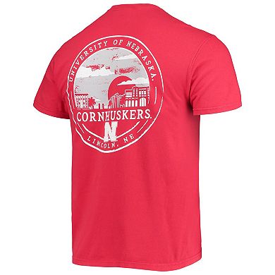 Men's Scarlet Nebraska Huskers Circle Campus Scene T-Shirt