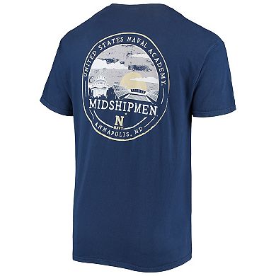 Men's Navy Navy Midshipmen Circle Campus Scene T-Shirt