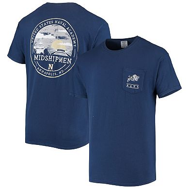 Men's Navy Navy Midshipmen Circle Campus Scene T-Shirt