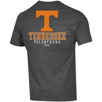 Men's Champion Heathered Gray Tennessee Volunteers Stack 2-Hit T-Shirt