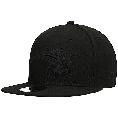 Men's New Era Orlando Magic Black On Black 9FIFTY Snapback Hat