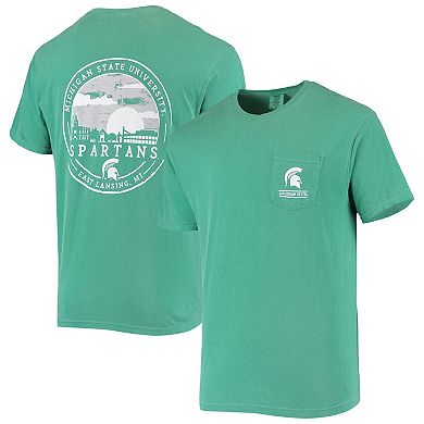 Men's Green Michigan State Spartans Circle Campus Scene T-Shirt