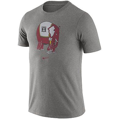 Men's Nike Heathered Gray Alabama Crimson Tide Old-School Logo Tri-Blend T-Shirt