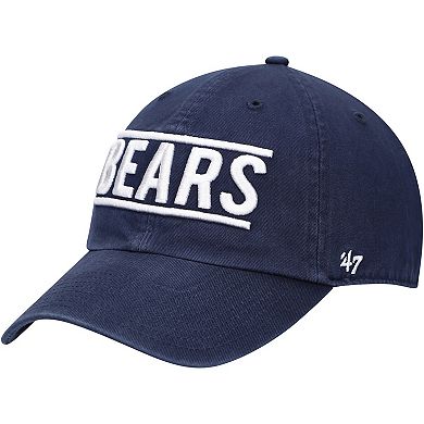 Men's '47 Navy Chicago Bears Clean Up Script Adjustable Hat