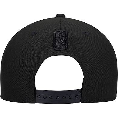 Men's New Era Toronto Raptors Black On Black 9FIFTY Snapback Hat