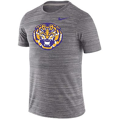 Men's Nike Heathered Charcoal LSU Tigers Big & Tall Velocity Performance T-Shirt