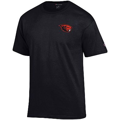 Men's Champion Black Oregon State Beavers Stack 2-Hit T-Shirt