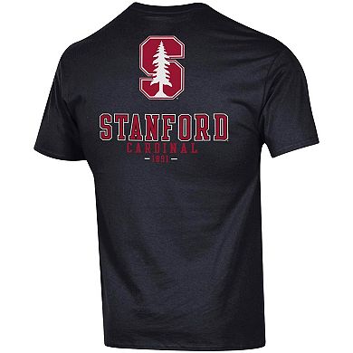 Men's Champion Black Stanford Cardinal Stack 2-Hit T-Shirt