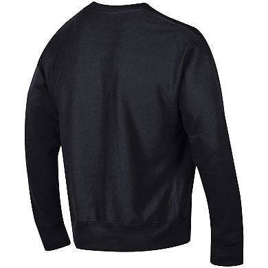 Men's Champion Black Ohio State Buckeyes Arch Reverse Weave Pullover Sweatshirt