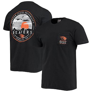 Men's Black Oregon State Beavers Circle Campus Scene T-Shirt